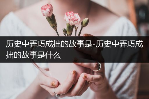 历史中弄巧成拙的故事是-历史中弄巧成拙的故事是什么