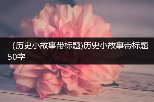 （历史小故事带标题)历史小故事带标题50字