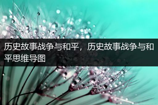 历史故事战争与和平，历史故事战争与和平思维导图