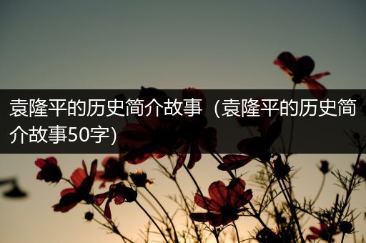 袁隆平的历史简介故事（袁隆平的历史简介故事50字）