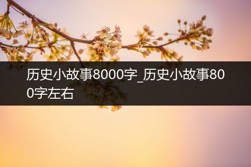 历史小故事8000字_历史小故事800字左右