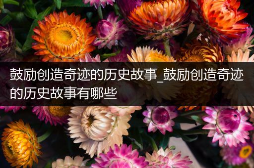 鼓励创造奇迹的历史故事_鼓励创造奇迹的历史故事有哪些