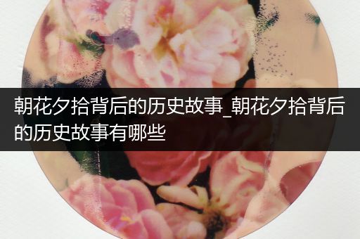 朝花夕拾背后的历史故事_朝花夕拾背后的历史故事有哪些