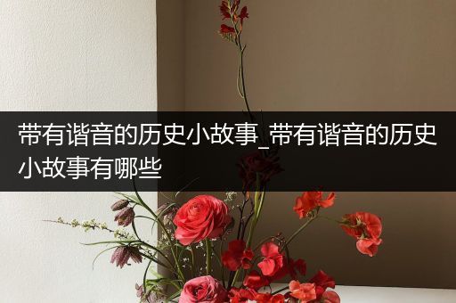 带有谐音的历史小故事_带有谐音的历史小故事有哪些