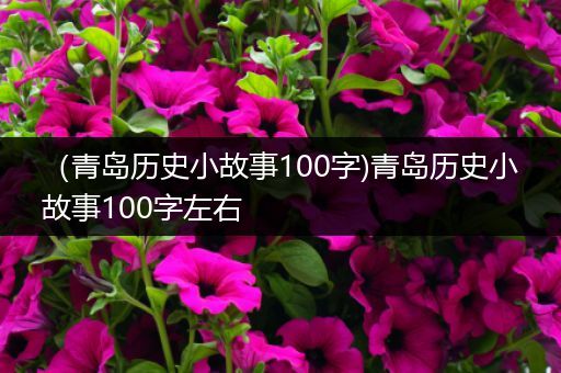 （青岛历史小故事100字)青岛历史小故事100字左右