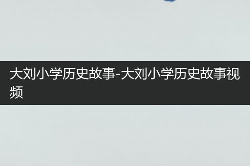 大刘小学历史故事-大刘小学历史故事视频