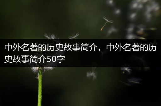 中外名著的历史故事简介，中外名著的历史故事简介50字