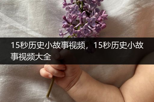 15秒历史小故事视频，15秒历史小故事视频大全