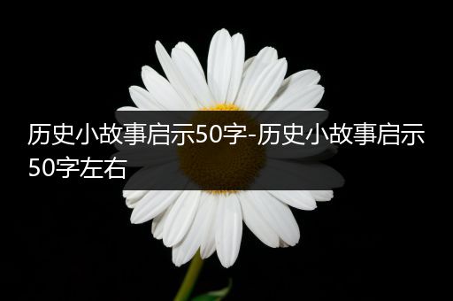 历史小故事启示50字-历史小故事启示50字左右