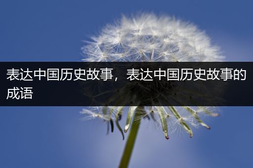 表达中国历史故事，表达中国历史故事的成语