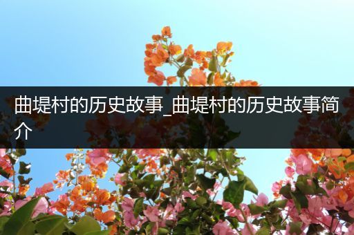 曲堤村的历史故事_曲堤村的历史故事简介