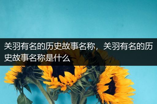 关羽有名的历史故事名称，关羽有名的历史故事名称是什么