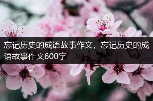 忘记历史的成语故事作文，忘记历史的成语故事作文600字