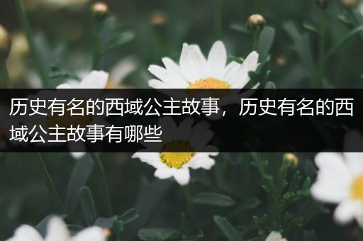 历史有名的西域公主故事，历史有名的西域公主故事有哪些