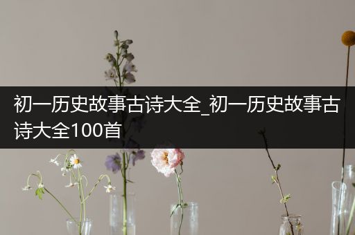 初一历史故事古诗大全_初一历史故事古诗大全100首