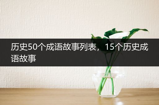 历史50个成语故事列表，15个历史成语故事