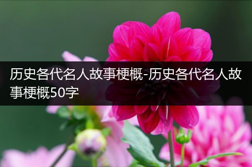 历史各代名人故事梗概-历史各代名人故事梗概50字