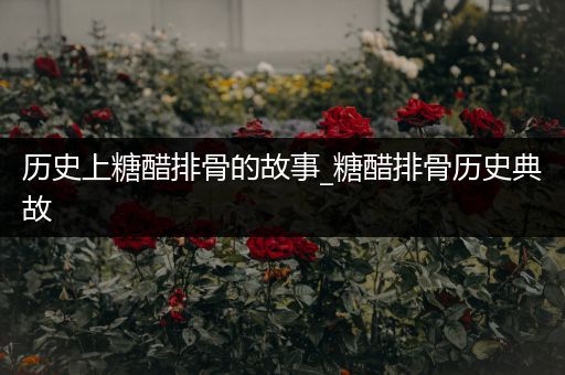 历史上糖醋排骨的故事_糖醋排骨历史典故