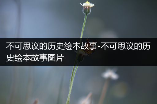 不可思议的历史绘本故事-不可思议的历史绘本故事图片