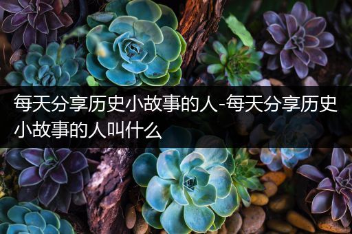 每天分享历史小故事的人-每天分享历史小故事的人叫什么