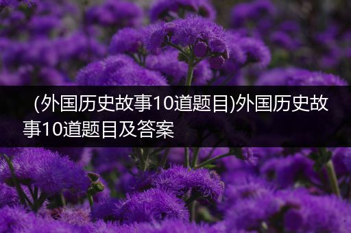 （外国历史故事10道题目)外国历史故事10道题目及答案