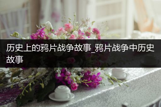 历史上的鸦片战争故事_鸦片战争中历史故事