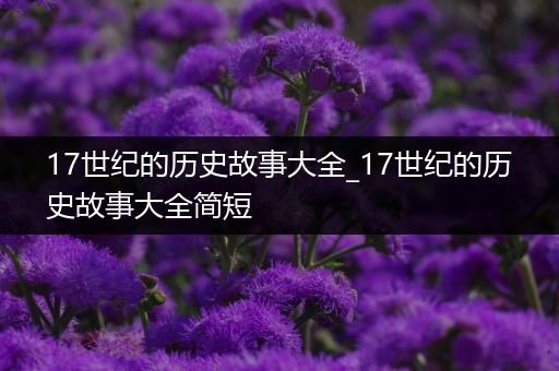 17世纪的历史故事大全_17世纪的历史故事大全简短