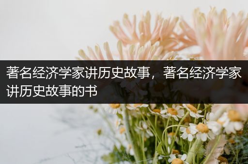 著名经济学家讲历史故事，著名经济学家讲历史故事的书