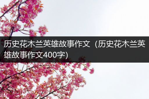 历史花木兰英雄故事作文（历史花木兰英雄故事作文400字）