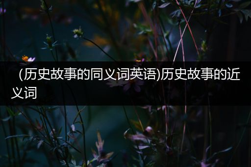 （历史故事的同义词英语)历史故事的近义词