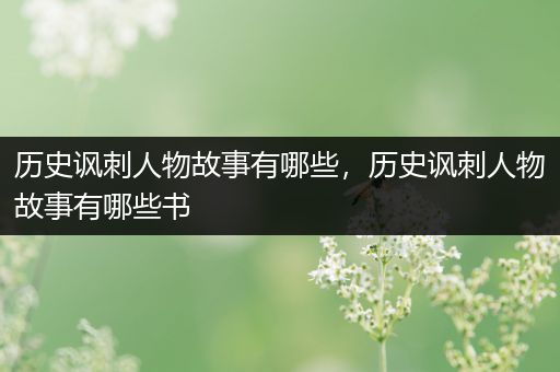 历史讽刺人物故事有哪些，历史讽刺人物故事有哪些书