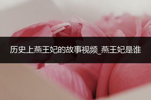 历史上燕王妃的故事视频_燕王妃是谁