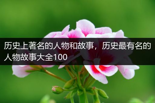 历史上著名的人物和故事，历史最有名的人物故事大全100