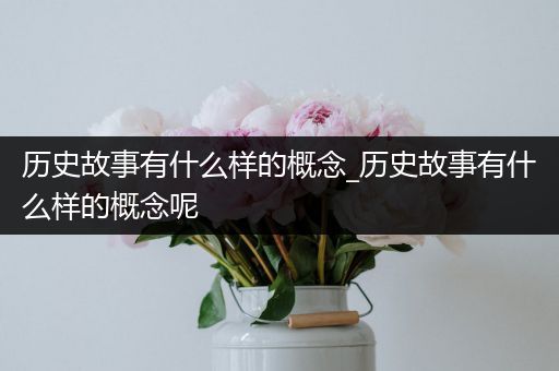 历史故事有什么样的概念_历史故事有什么样的概念呢