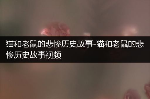 猫和老鼠的悲惨历史故事-猫和老鼠的悲惨历史故事视频