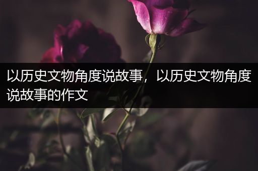 以历史文物角度说故事，以历史文物角度说故事的作文