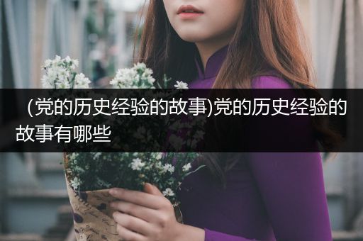 （党的历史经验的故事)党的历史经验的故事有哪些