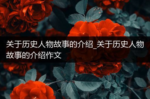 关于历史人物故事的介绍_关于历史人物故事的介绍作文