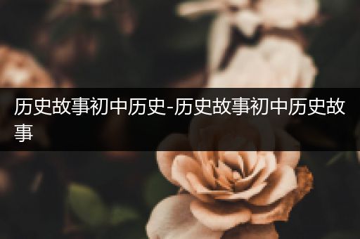 历史故事初中历史-历史故事初中历史故事