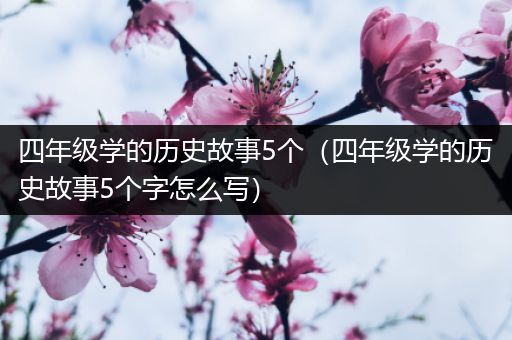 四年级学的历史故事5个（四年级学的历史故事5个字怎么写）